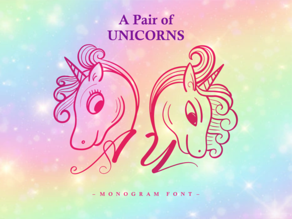 A Pair of Unicorns: A Magical Decorative Font