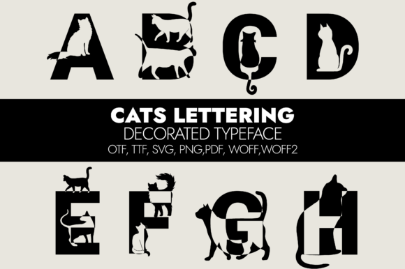 Cats Lettering: A Decorative Font for Editorial Design