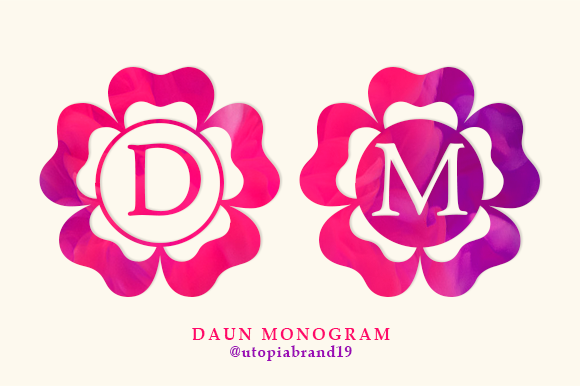 Daun Monogram: A Romantic Decorative Font for Editors