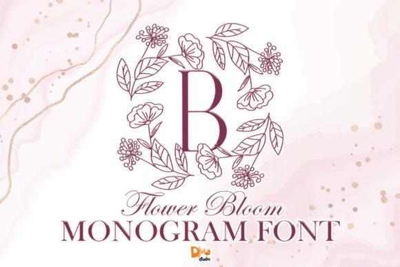 Flower Bloom Monogram: A Dainty Decorative Font
