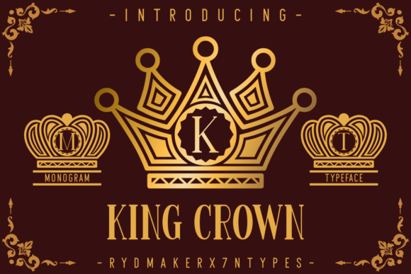 King Crown: A Royal Decorative Font for Brands