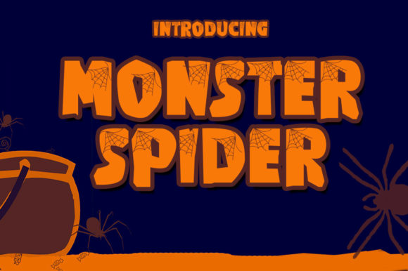 Monster Spider Font: A Playful Typeface for Halloween Crafts