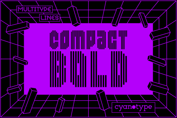 MultiType Lines Compact Bold: A Trendy Pixel Display Font