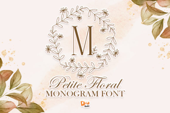 Petite Floral Monogram: A Dainty Editorial Typeface