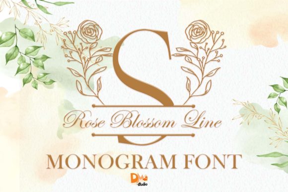 Rose Blossom Line Monogram: A Review of This Romantic Decorative Font