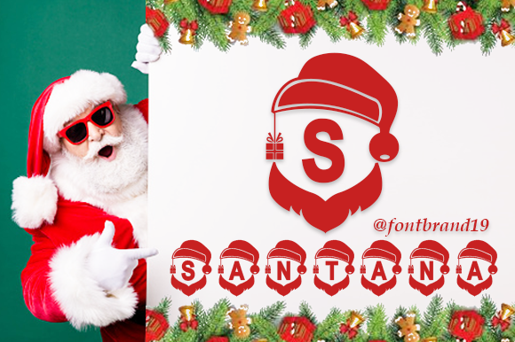 Santana Monogram: A Festive Decorative Font for Web