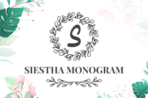 Siestha Monogram Font for Elegant Campaigns
