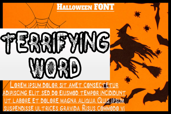Terrifying Word: A Spooky Decorative Font for Halloween